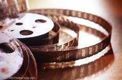 A film reel; Actual size=240 pixels wide